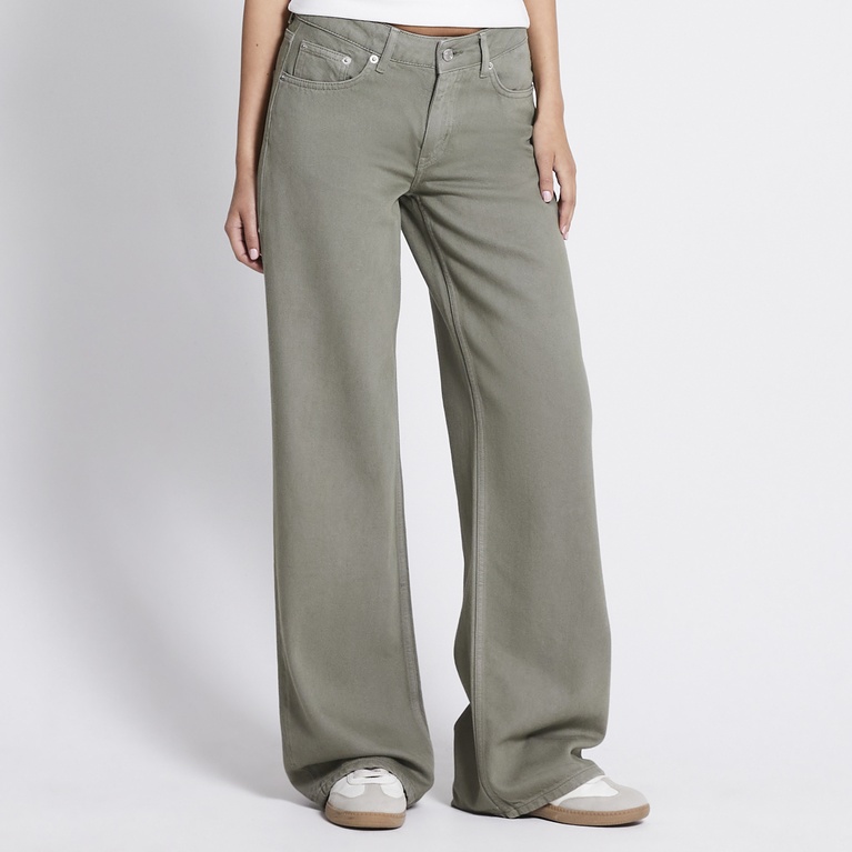 Mid waist wide jeans "Optiwide" Army Green